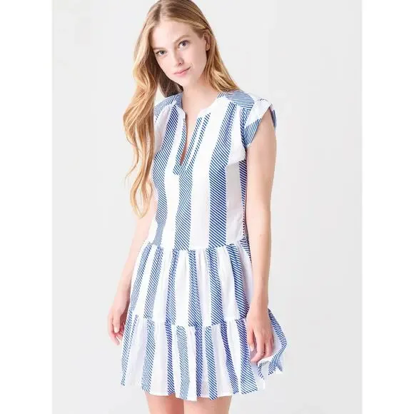 Oliphant Roll Sleeve Dress Blue Mali - Picture 2 of 10